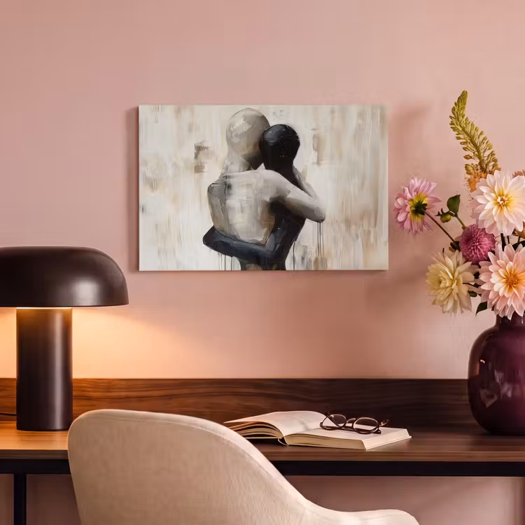 Canvas schilderij - Abstract - Kunst - Mensen - Beige — 4