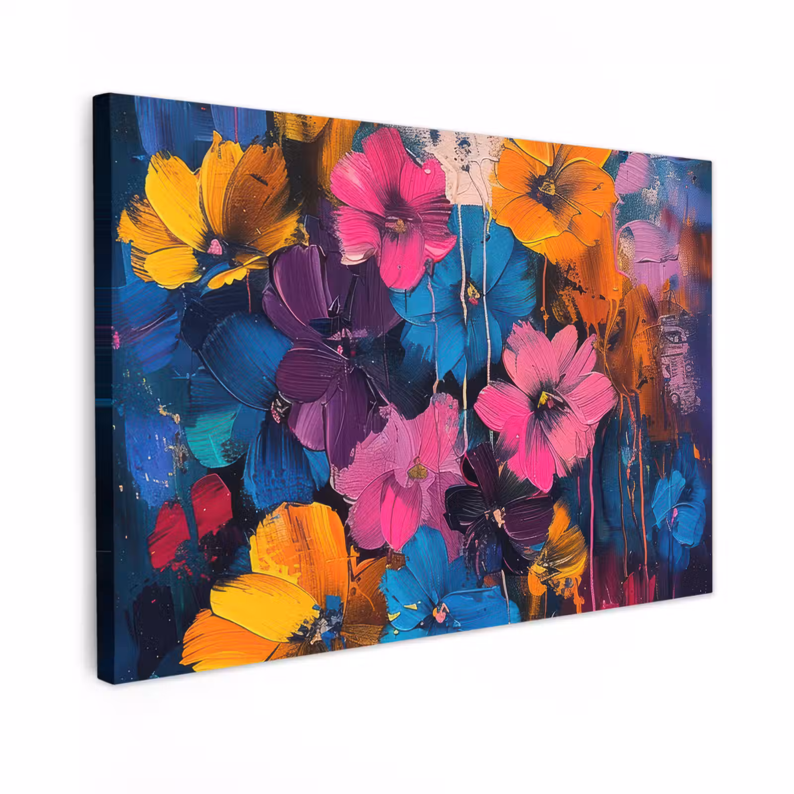 Canvas schilderij - Bloemen - Kleurrijk - Abstract - Modern — 1