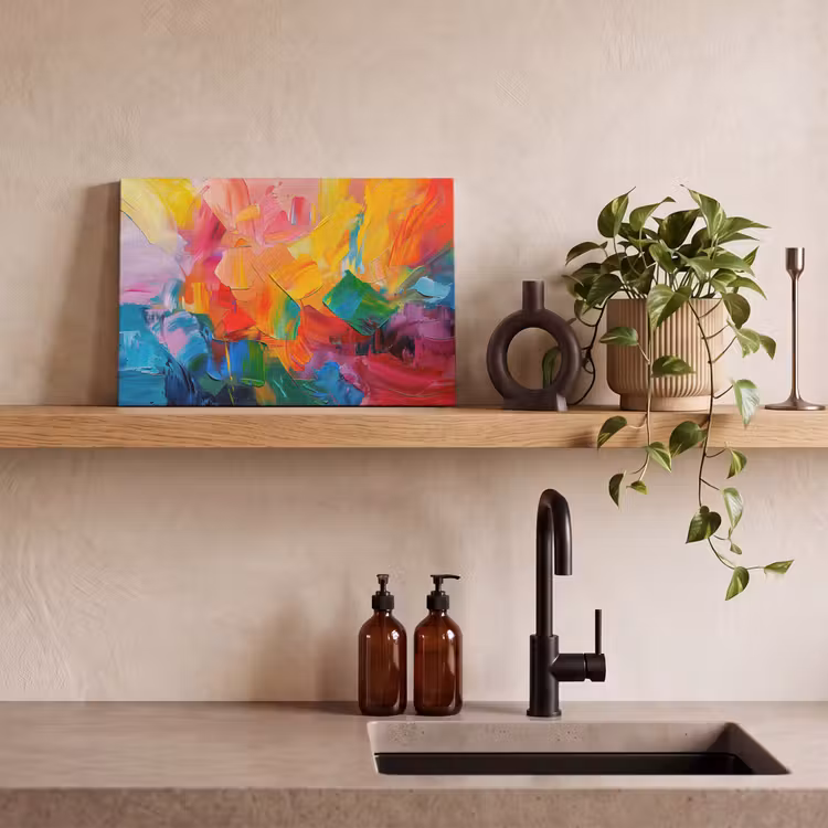 Canvas schilderij - Abstract - Verflook - Modern - Kleurrijk — 3