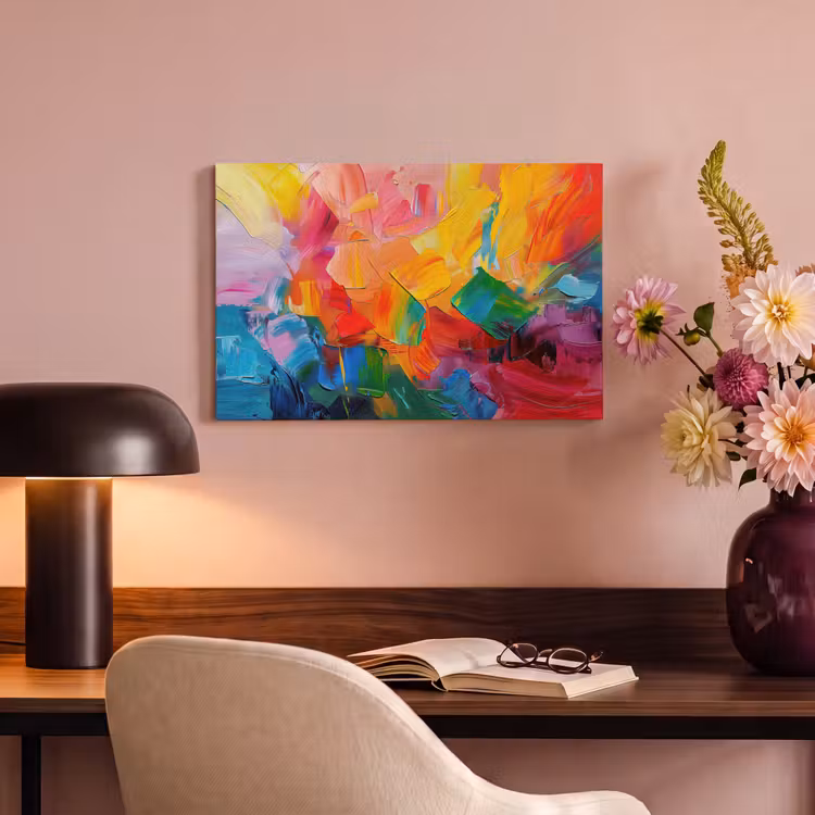 Canvas schilderij - Abstract - Verflook - Modern - Kleurrijk — 4