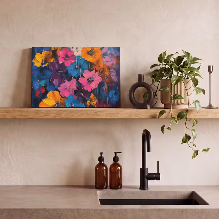 Canvas schilderij - Bloemen - Kleurrijk - Abstract - Modern — 3