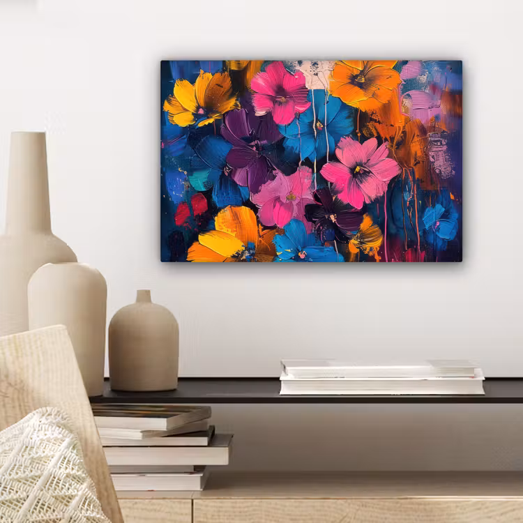 Canvas schilderij - Bloemen - Kleurrijk - Abstract - Modern — 5