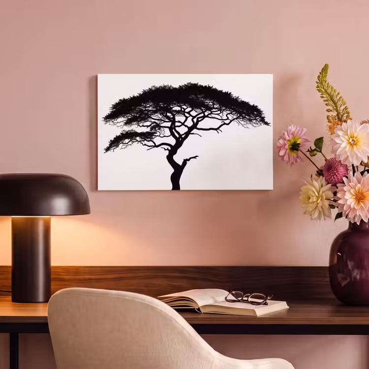 Canvas schilderij - Boom - Zwart - Wit - Modern — 4