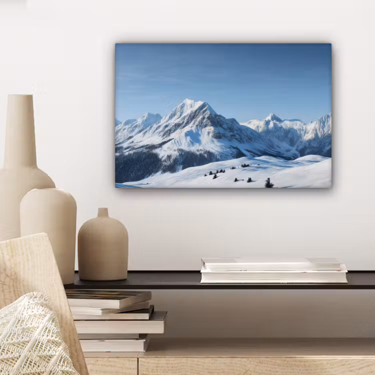 Canvas schilderij - Bergen - Sneeuw - Winter — 5