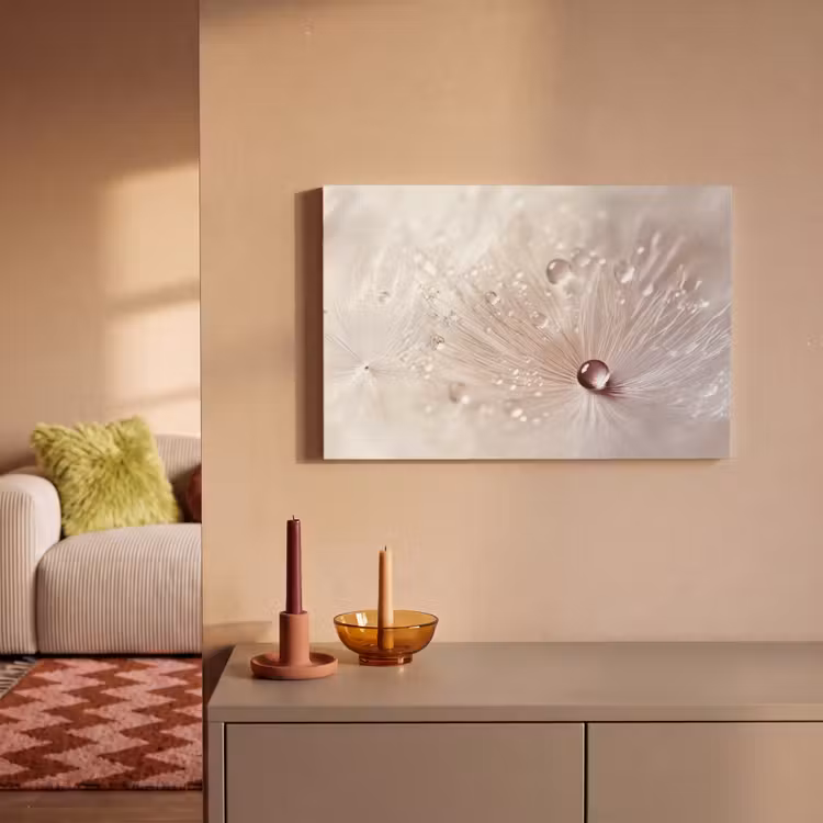 Canvas schilderij - Bloem - Abstract - Wit - Water - Natuur — 2