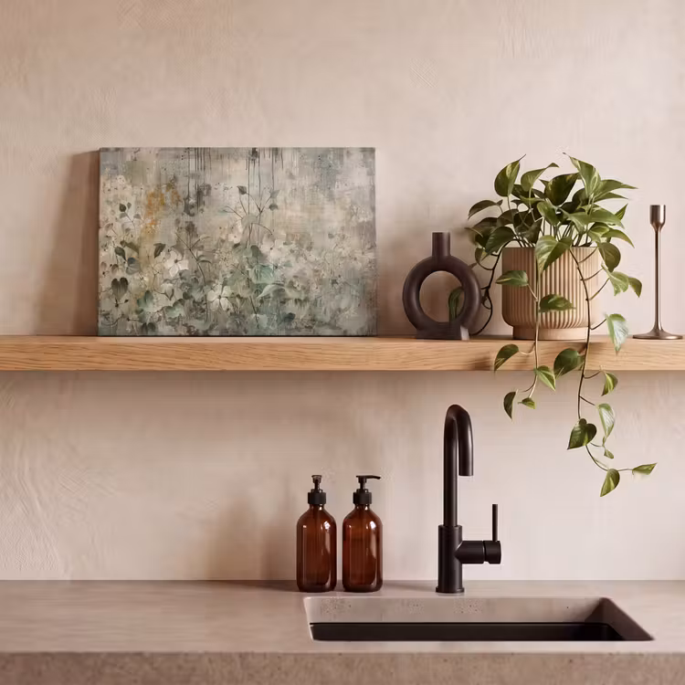 Canvas schilderij - Bloemen - Bladeren - Abstract - Modern — 3