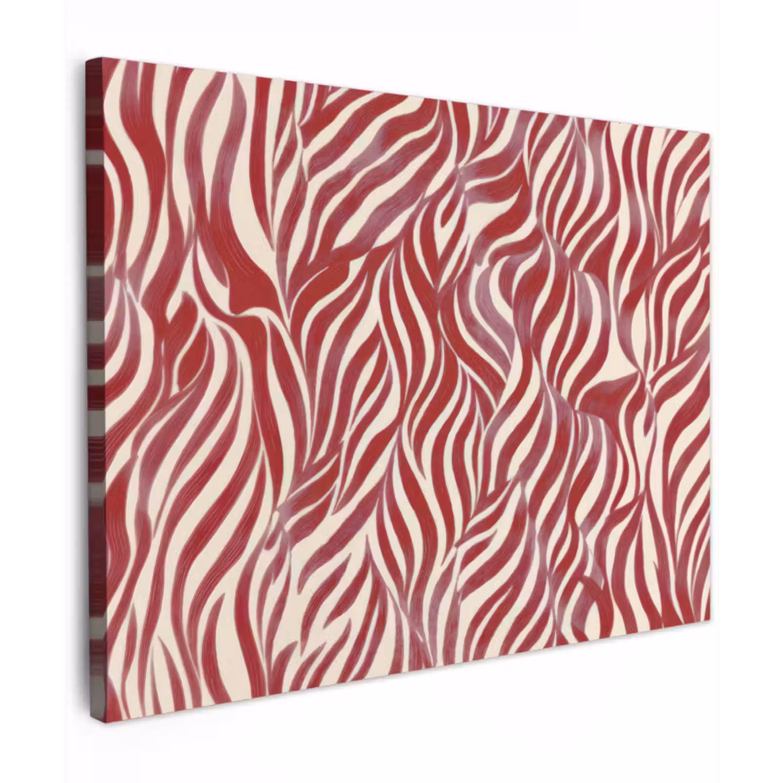Canvas schilderij - Golvende vormen - Abstract - Rood — 1