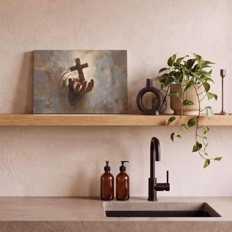 Canvas schilderij - Abstract - Kruis - Hand - Christendom — 3