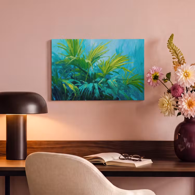Canvas schilderij - Bladeren - Groen - Schilderij - Abstract — 4