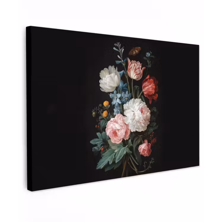 Canvas schilderij - Boeket - Kleurrijk - Klassiek — 1