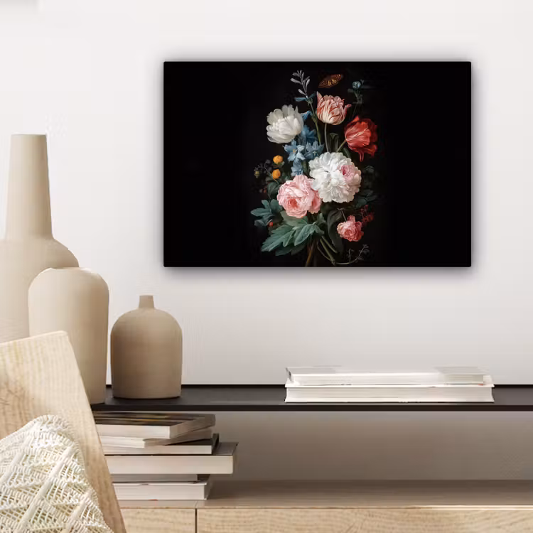 Canvas schilderij - Boeket - Kleurrijk - Klassiek — 5