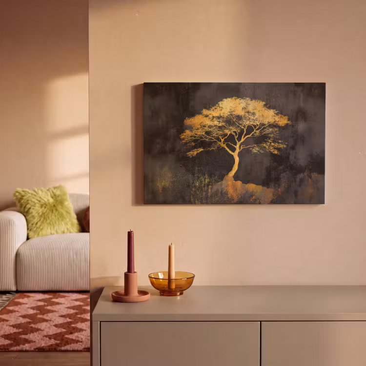 Canvas schilderij - Boom - Schilderij - Goud - Abstract — 2