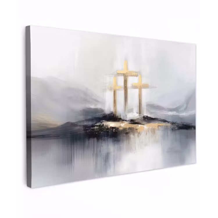 Canvas schilderij - Abstract - Schilderij - Christendom - Kruis — 1