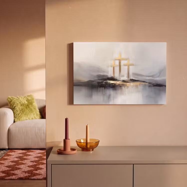 Canvas schilderij - Abstract - Schilderij - Christendom - Kruis — 2