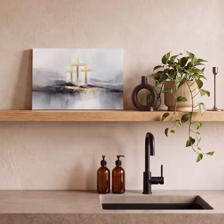 Canvas schilderij - Abstract - Schilderij - Christendom - Kruis — 3