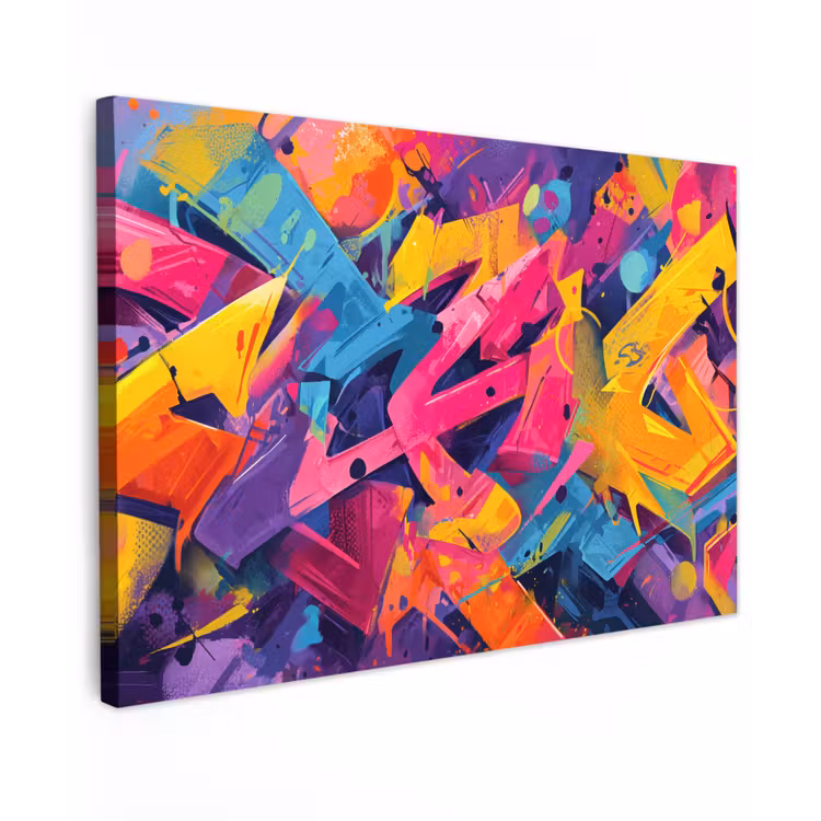 Canvas schilderij - Abstract - Vormen - Kleurrijk — 1