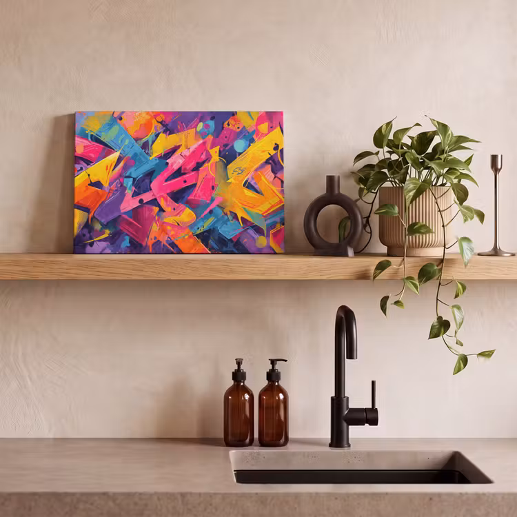 Canvas schilderij - Abstract - Vormen - Kleurrijk — 3