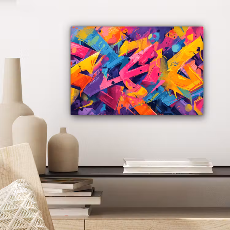 Canvas schilderij - Abstract - Vormen - Kleurrijk — 5