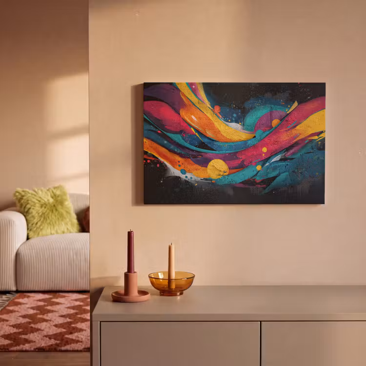 Canvas schilderij - Banen - Golven - Kleurrijk - Abstract — 2
