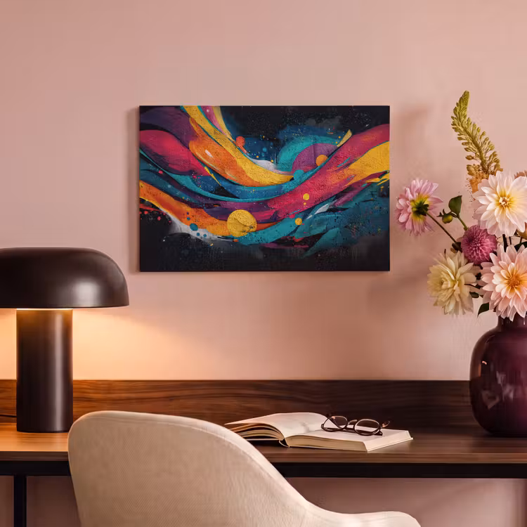Canvas schilderij - Banen - Golven - Kleurrijk - Abstract — 4