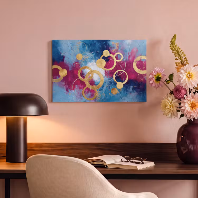 Canvas schilderij - Cirkels - Goud - Abstract — 4