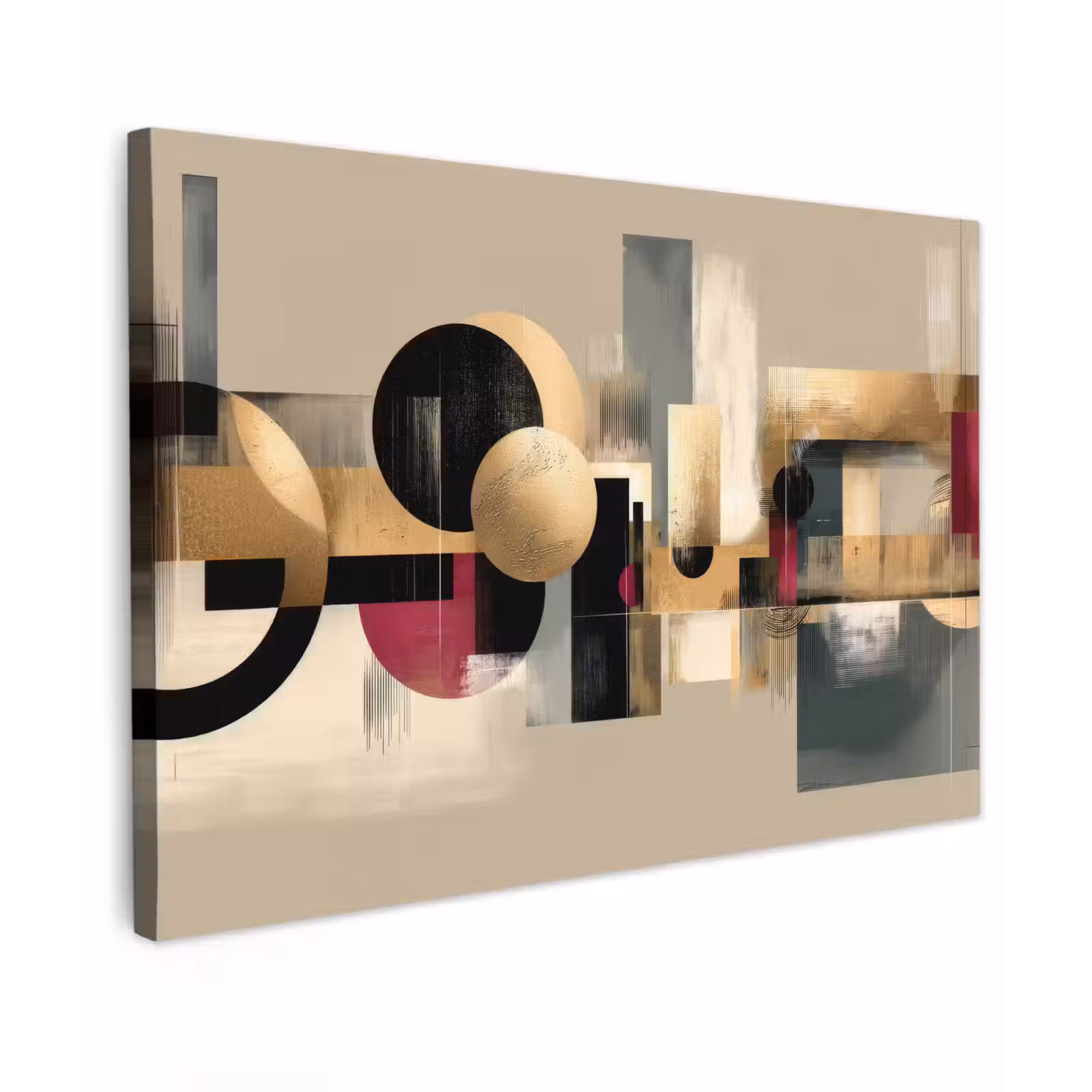 Canvas schilderij - Abstract - Vormen - Beige - Texturen — 1