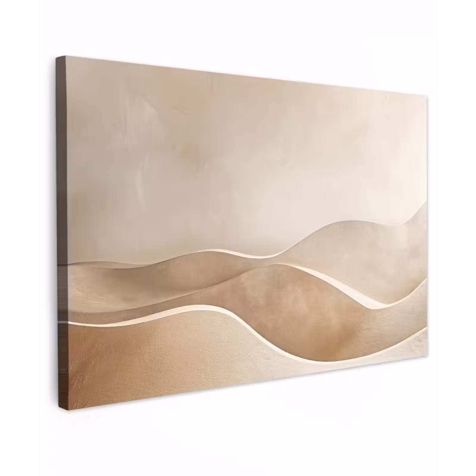 Canvas schilderij - Beige - Heuvels - Patroon — 1