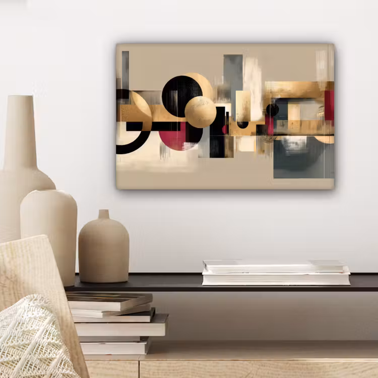 Canvas schilderij - Abstract - Vormen - Beige - Texturen — 5