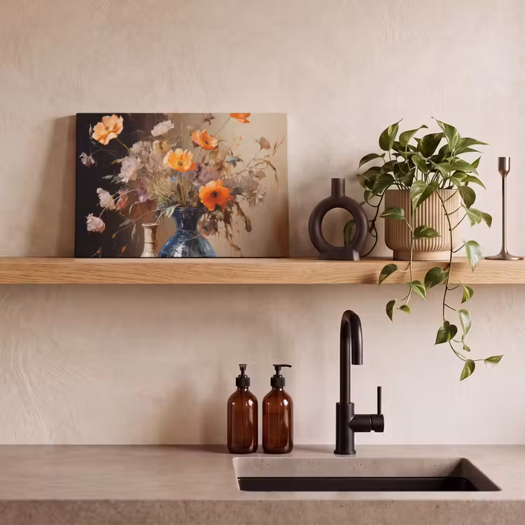 Canvas schilderij - Boeket - Bloemen - Olieverf - Stilleven - Pastel — 3