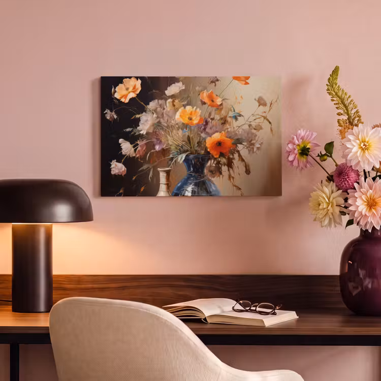 Canvas schilderij - Boeket - Bloemen - Olieverf - Stilleven - Pastel — 4