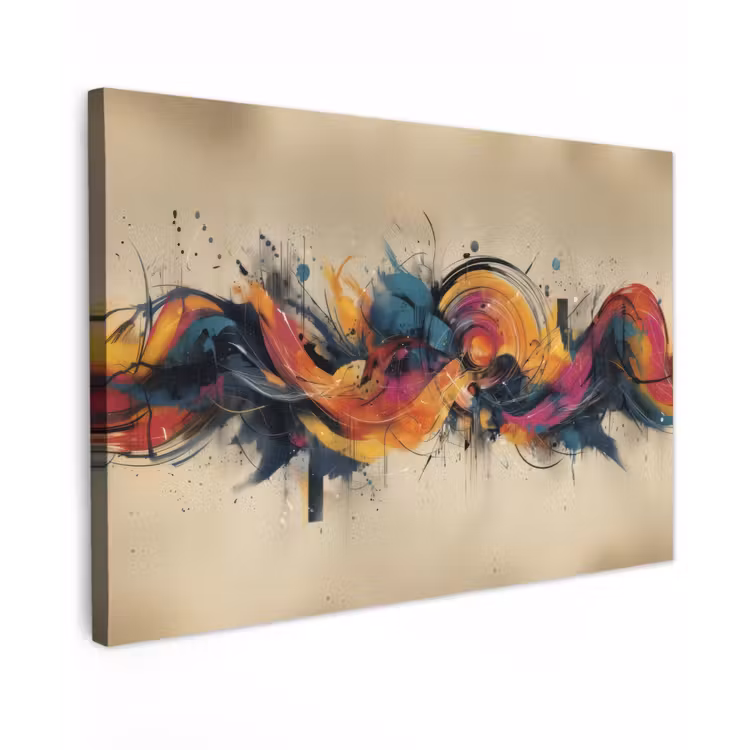 Canvas schilderij - Explosie - Kleurrijk - Vormen - Abstract — 1