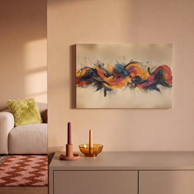 Canvas schilderij - Explosie - Kleurrijk - Vormen - Abstract — 2