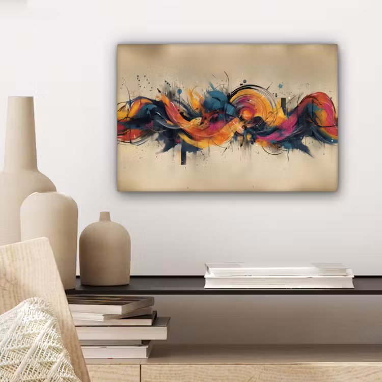 Canvas schilderij - Explosie - Kleurrijk - Vormen - Abstract — 5