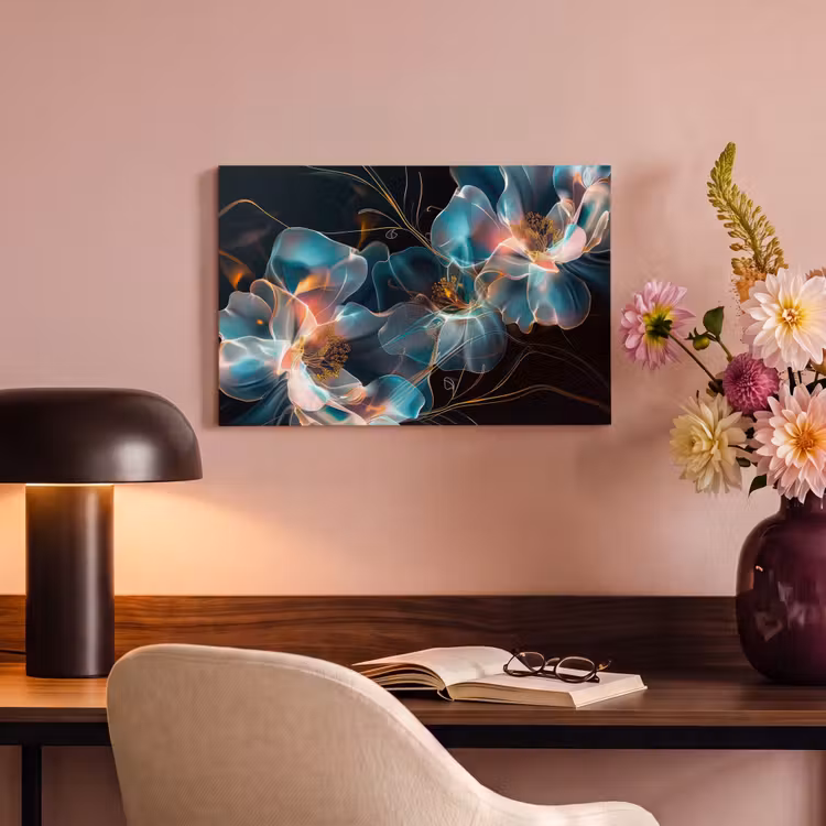 Canvas schilderij - Bloemen - Zwart - Licht - Flora — 4