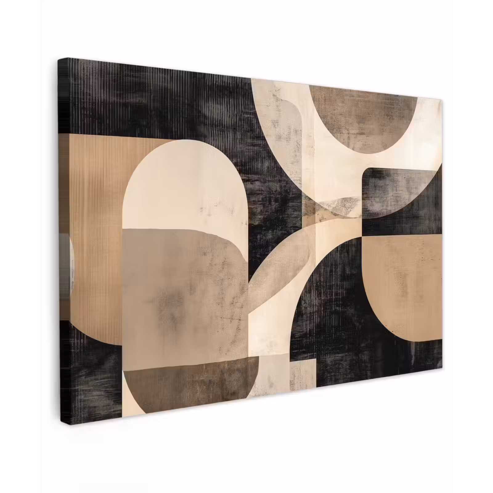 Canvas schilderij - Abstract - Vormen - Modern - Beige — 1