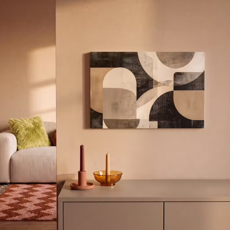 Canvas schilderij - Abstract - Vormen - Modern - Beige — 2
