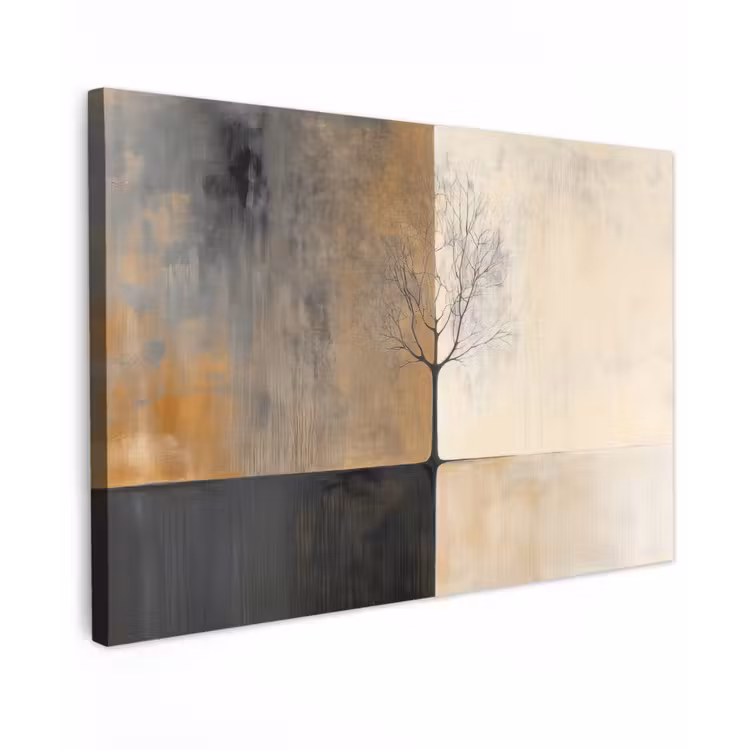 Canvas schilderij - Boom - Vlakken - Takken - Kleurverloop — 1