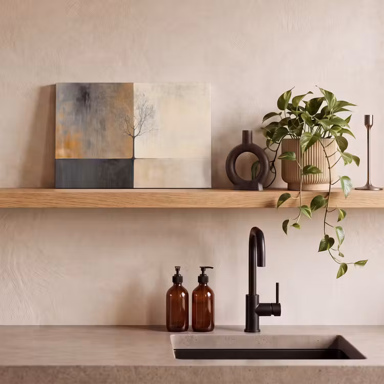 Canvas schilderij - Boom - Vlakken - Takken - Kleurverloop — 3