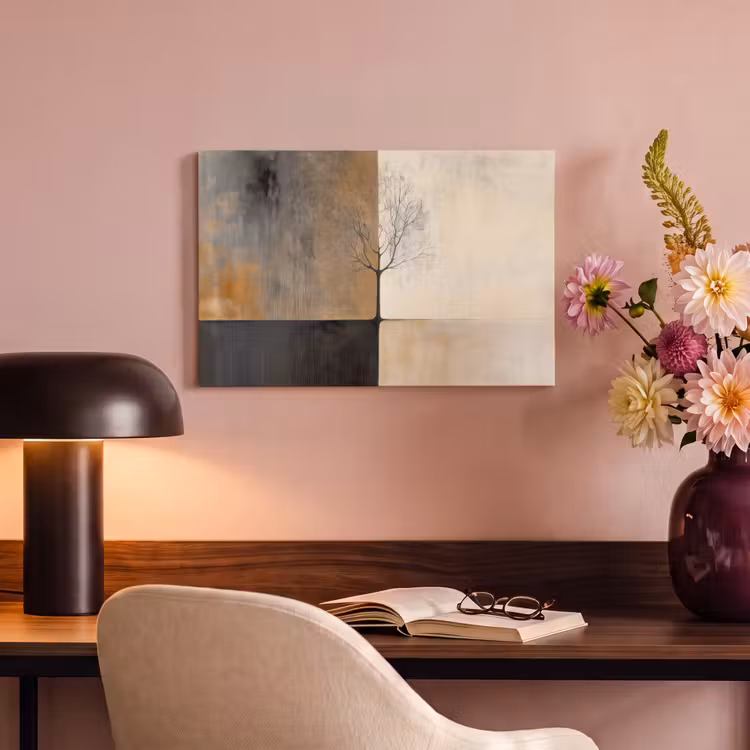 Canvas schilderij - Boom - Vlakken - Takken - Kleurverloop — 4
