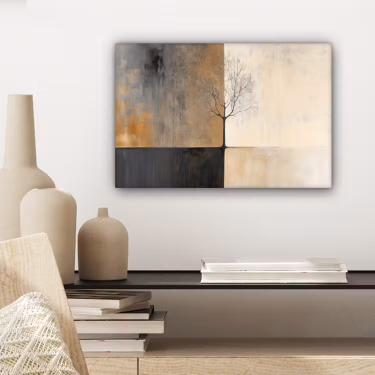Canvas schilderij - Boom - Vlakken - Takken - Kleurverloop — 5