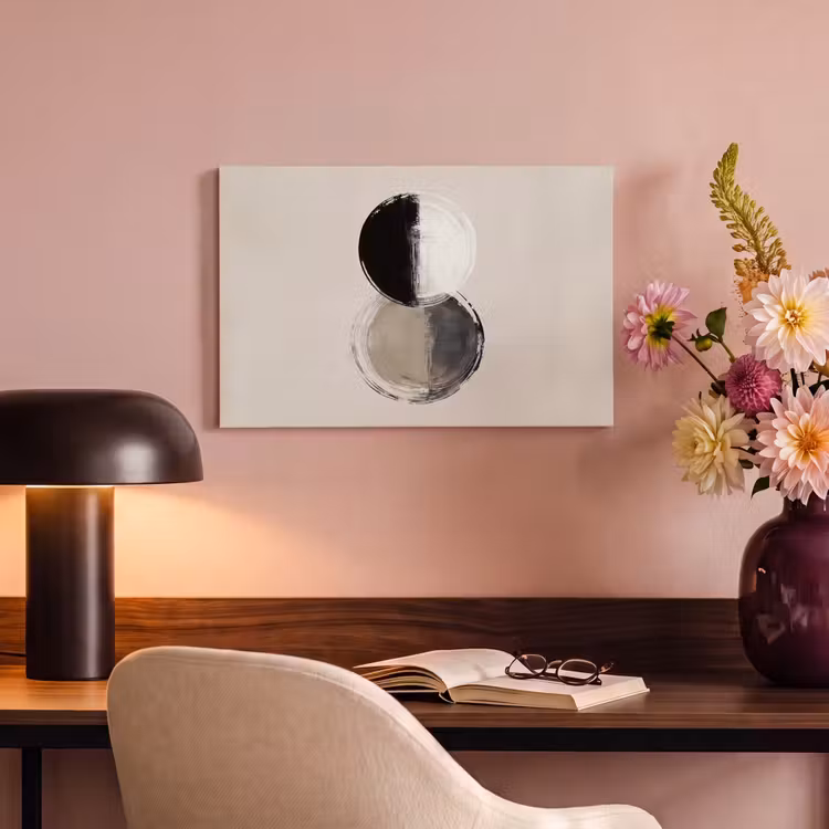 Canvas schilderij - Cirkels - Strepen - Minimalistisch - Zwart — 4