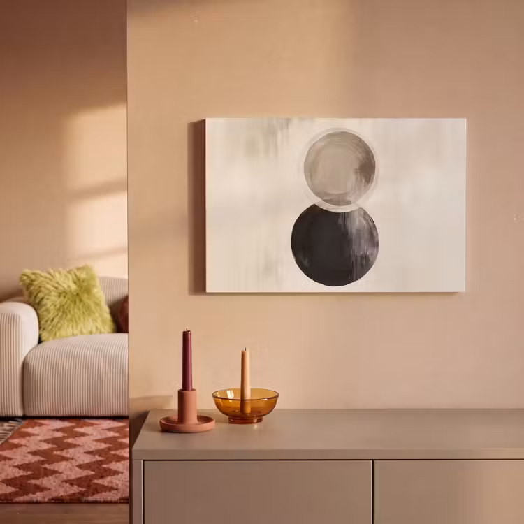 Canvas schilderij - Cirkels - Vorm - Beige - Abstract — 2