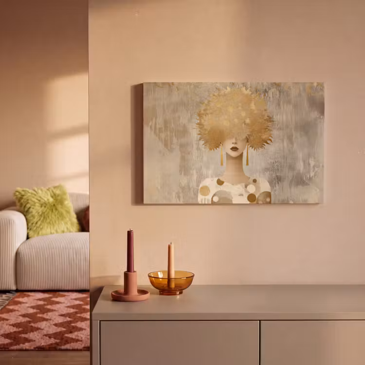 Canvas schilderij - Goud - Portret - Vrouw — 2