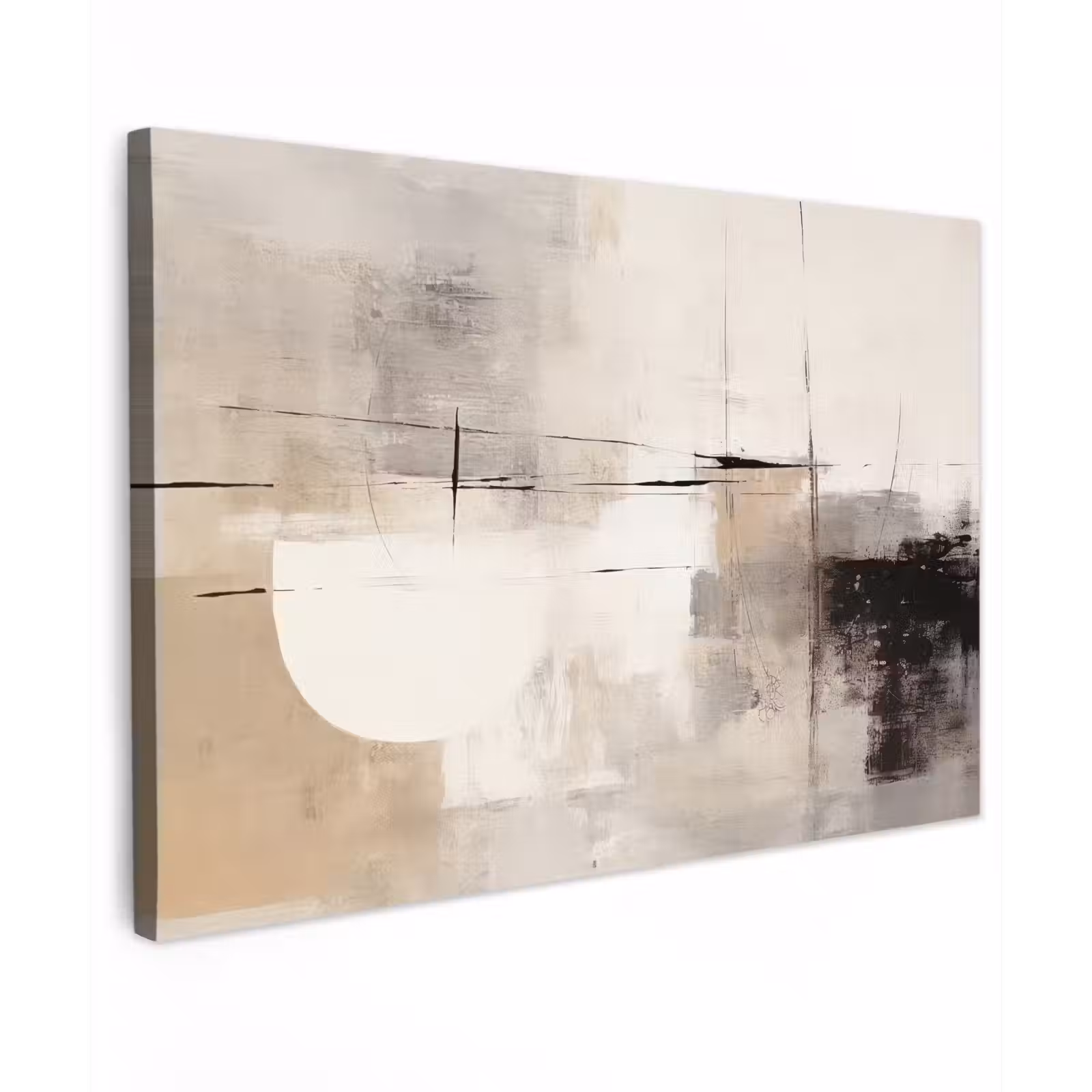 Canvas schilderij - Abstract - Kunst - Grijs — 1