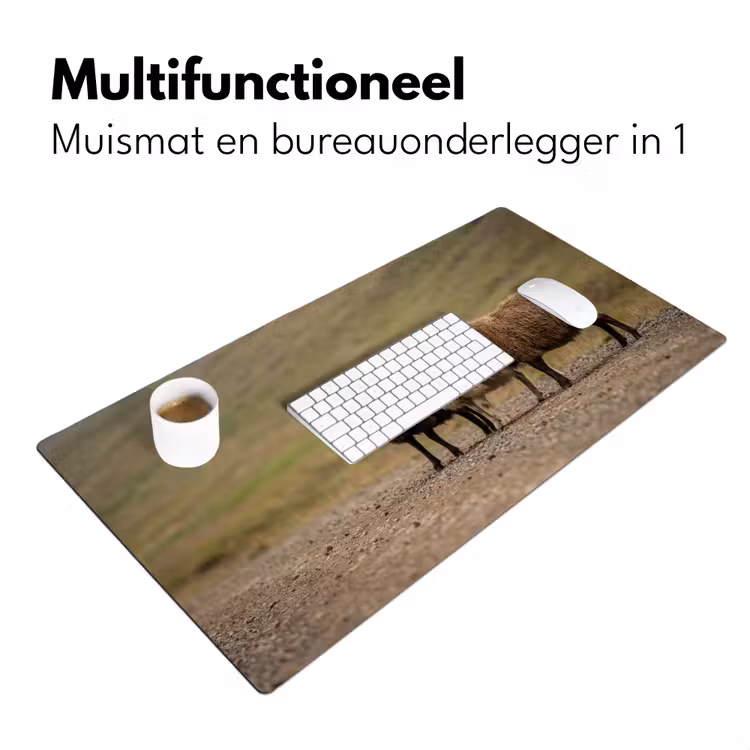 Bureau onderlegger - Schapen - Bruin - Wit - Grindpad — 7