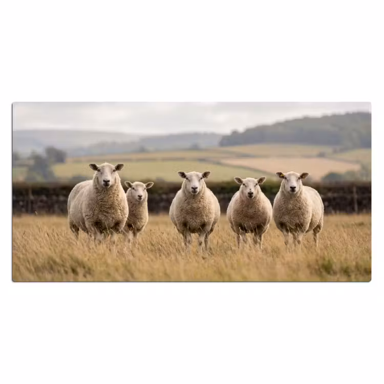 Bureau onderlegger - Schapen - Weidenlandschap - Heuvels — 2