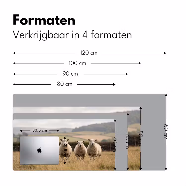 Bureau onderlegger - Schapen - Weidenlandschap - Heuvels — 8