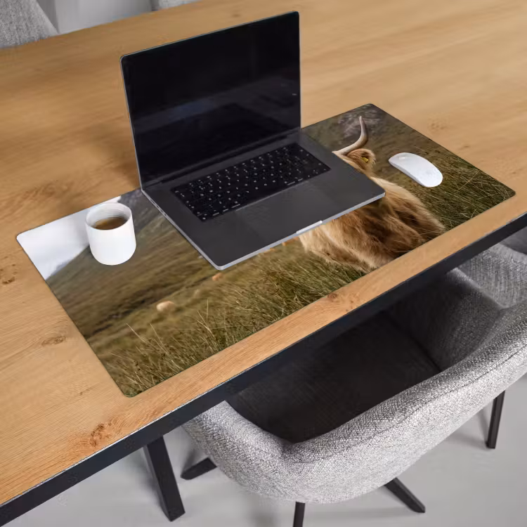 Bureau onderlegger - Schotse hooglander - Bergen - Grasveld — 3