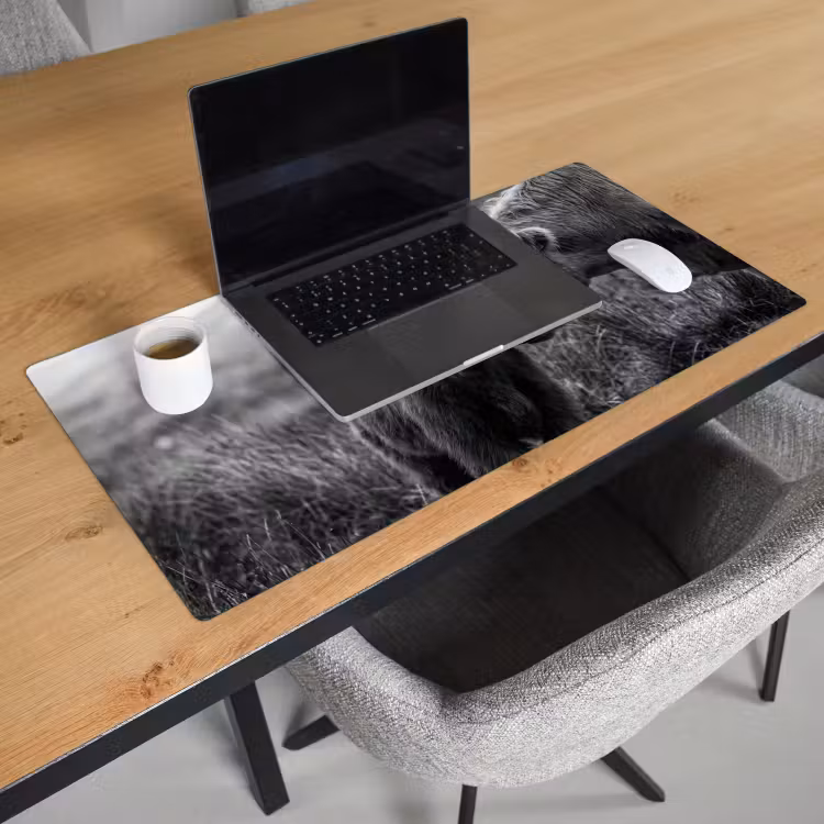 Bureau onderlegger - Schotse hooglander - Kalf - Zwart - Wit — 3