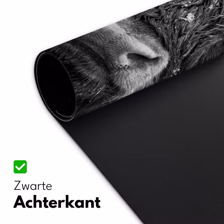 Bureau onderlegger - Schotse hooglander - Zwart - Wit - Sneeuwvlokken — 5